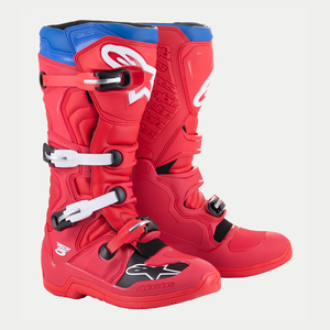 Alpinestars Tech 5 Boots (Bright Red/Dark Red/Alpine Blue)